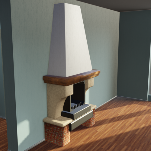 UV unwrapped fireplace preview image